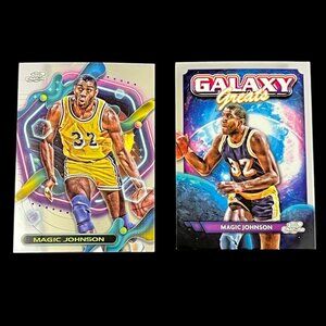Magic Johnson 2023 Topps Cosmic Chrome #52 & Galaxy Greats GG-7 | Mint | Lakers